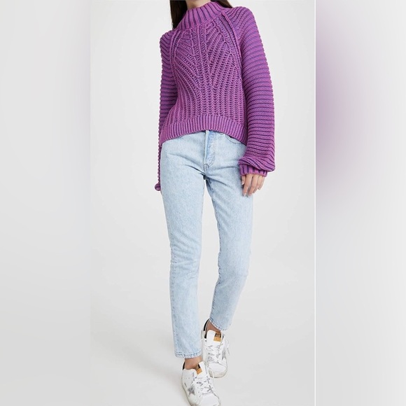 Free People Sweetheart Sweater Glowing Orchid - Picture 2 of 16